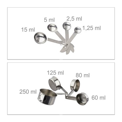 Artikelbild 7 für relaxdays Schüssel-Set silber 18-tlg., 1 Set, Artikelnummer 361417