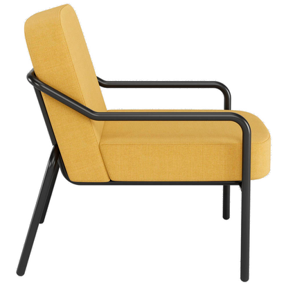 Artikelbild 2 für medso powered by PAPERFLOW Sessel MEDSO M Rund gelb schwarz Stoff 58,0 x 74,3 x 73,6 cm, 1 St., Artikelnummer 522389