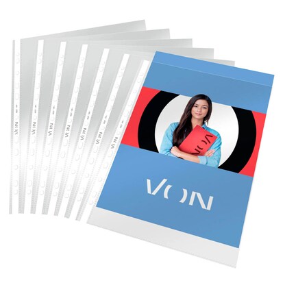 Artikelbild für VON LEITZ Prospekthüllen DIN A4 glasklar glatt, 100 St., Artikelnummer 635439