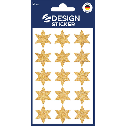 Artikelbild für AVERY Zweckform Aufkleber Stern, gold, 30 Etiketten, Artikelnummer 723587