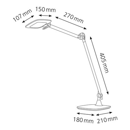 Artikelbild 7 für Hansa LED E-Motion LED Schreibtischlampe silber 9 W, Artikelnummer 406830