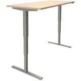 Artikelbild 1 für fm Sidney elektrisch höhenverstellbarer Schreibtisch akazie rechteckig, T-Fuß-Gestell silber 180,0 x 80,0 cm, Artikelnummer 135683