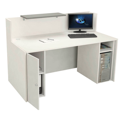 Artikelbild 7 für Kerkmann Empfangstheke SYDNEY gerade, weiß, grafit 160,0 x 84,0 x 110,0 cm, Artikelnummer 206484