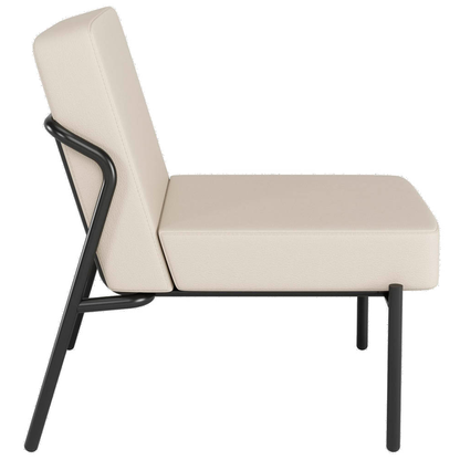 Artikelbild 2 für medso powered by PAPERFLOW Sessel MEDSO S creme schwarz Kunstleder 58,0 x 74,3 x 38,0 cm, 1 St., Artikelnummer 522019