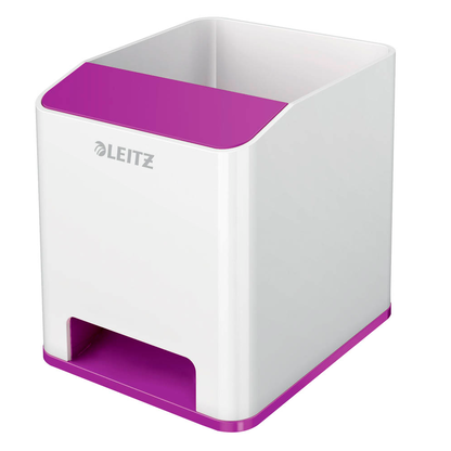 Artikelbild 2 für LEITZ Stiftehalter WOW Duo Colour perlweiß/violett Polystyrol 2 Fächer 9,0 x 10,1 x 10,0 cm, Artikelnummer 644288