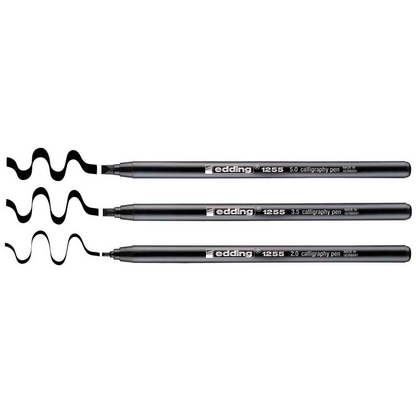 Artikelbild 2 für edding calligraphy pen 1255 Filzstifte schwarz, 3 St., Artikelnummer 491086