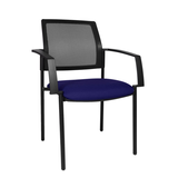 Artikelbild 1 für Topstar Besucherstühle BtoB 10 BB200A G260 blau, schwarz Stoff, 2 St., Artikelnummer 635108