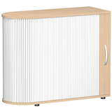 Artikelbild 1 für geramöbel Flex Rollladenschrank buche, silber 1 Fachboden 100,0 x 40,0 x 83,0 cm, Artikelnummer 875536