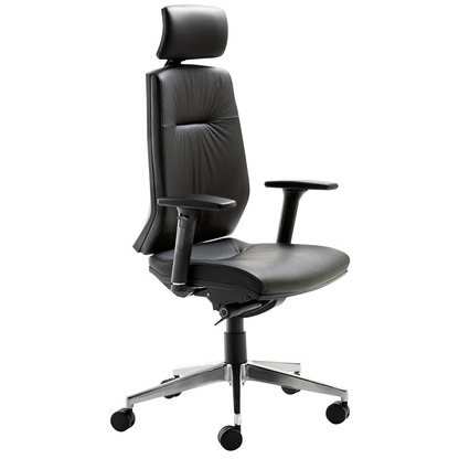 Artikelbild für Mayer Bürostuhl myCONTRACT LINE, 2480 81 007 Leder schwarz, Gestell alu, Artikelnummer 210007