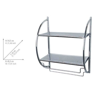 Artikelbild 3 für WENKO Wandregal silber 45,5 x 26,0 x 54,5 cm, 1 St., Artikelnummer 528880