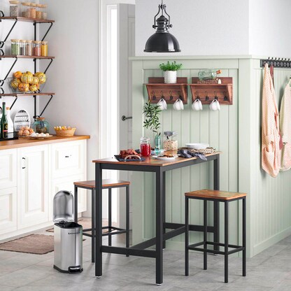 Artikelbild 5 für VASAGLE Barhocker LBC65X braun, 2 St., Artikelnummer 263117