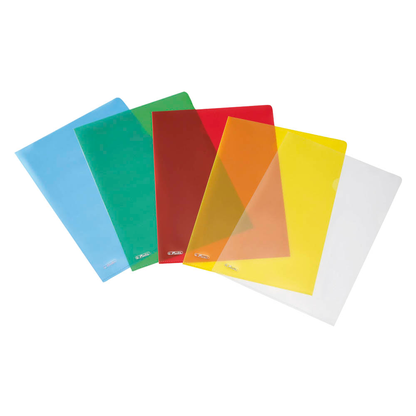 Artikelbild für AKTION: herlitz Sichthüllen DIN A4 farbsortiert genarbt 0,19 mm, 10 St., Artikelnummer 794617