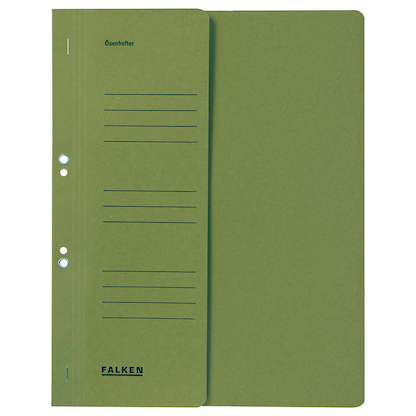 Artikelbild 2 für FALKEN Ösenhefter Karton grün DIN A4, halber Deckel, 50 St., Artikelnummer 949786