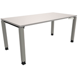 Artikelbild 1 für fm Sidney höhenverstellbarer Schreibtisch lichtgrau rechteckig, 4-Fuß-Gestell Quadratrohr silber 160,0 x 80,0 cm, Artikelnummer 135923