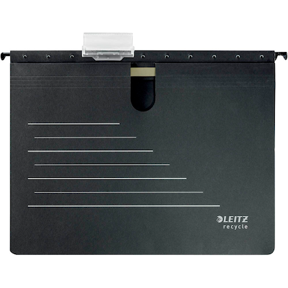 Artikelbild 2 für LEITZ Hängehefter ALPHA® recycle 1920 Karton schwarz DIN A4 1x kaufmännische Heftung, 10 St., Artikelnummer 304192