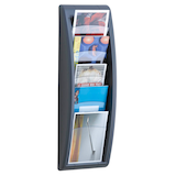 Artikelbild 1 für PAPERFLOW Wandprospekthalter Kompakt anthrazit DIN A5 5 Fächern 22,7 x 9,0 x 65,5 cm, 1 St., Artikelnummer 125013