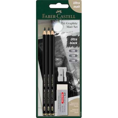 Artikelbild für FABER-CASTELL Pitt Graphite Bleistift-Set B schwarz, 1 Set, Artikelnummer 277789