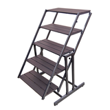 Artikelbild 1 für Garden Pleasure Blumentreppe TABORA Metall dunkelbraun rechteckig 70,2 x 131,0 cm, 1 St., Artikelnummer 285298