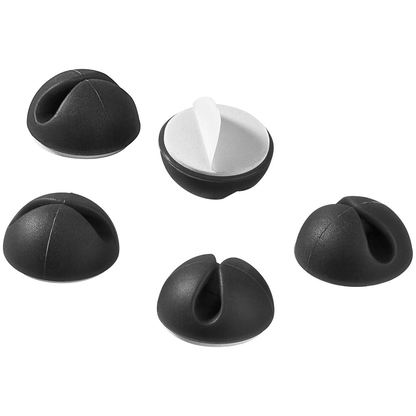 Artikelbild für goobay Kabelclips schwarz 2,9 cm, 5 St., Artikelnummer 821280