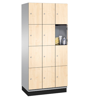 Artikelbild für CP Spind Cambio lichtgrau, birke 45103-30 S10057, 12 Schließfächer 90,0 x 52,5 x 198,0 cm, Artikelnummer 172686