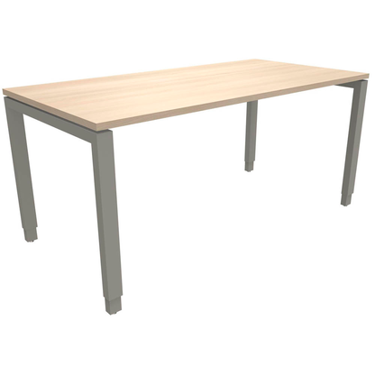 Artikelbild für fm Sidney höhenverstellbarer Schreibtisch akazie rechteckig, 4-Fuß-Gestell Quadratrohr silber 160,0 x 80,0 cm, Artikelnummer 135941