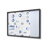 Artikelbild 1 für Showdown® Displays Schaukasten SLIM grau 8x DIN A4 90,6 x 5,0 x 64,1 cm, 1 St., Artikelnummer 103988