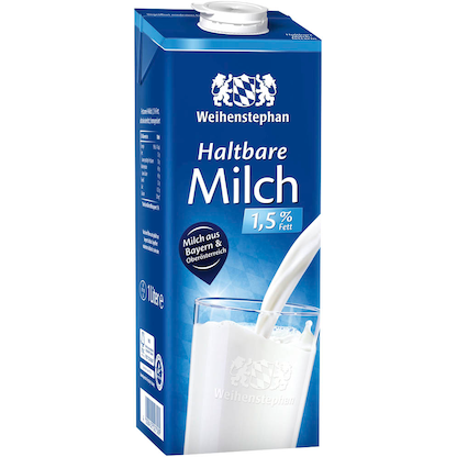 Artikelbild 2 für Weihenstephan Milch 1,5 % 12x 1,0 l, Artikelnummer 509131