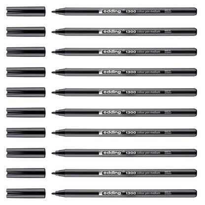 Artikelbild für edding 1300 Filzstifte schwarz, 10 St., Artikelnummer 311803