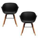 Artikelbild 1 für meet powered by PAPERFLOW Schalenstühle Wiseman CHWISEX2.23.01 schwarz Kunststoff, 2 St., Artikelnummer 516738