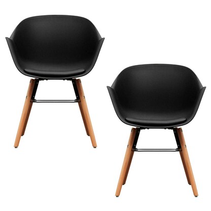 Artikelbild für meet powered by PAPERFLOW Schalenstühle Wiseman CHWISEX2.23.01 schwarz Kunststoff, 2 St., Artikelnummer 516738