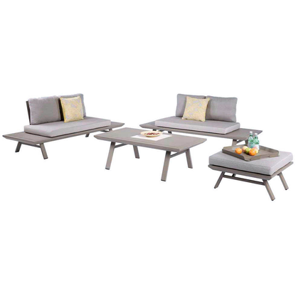 Artikelbild für Garden Pleasure Loungegruppe CELIA taupe, grau Metall, 11-teilig, Artikelnummer 134904