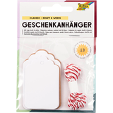 Artikelbild 1 für folia Geschenkanhänger weiß, natur Set Classic, 12 St., Artikelnummer 963052