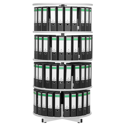 Artikelbild für Gürkan Ordnerdrehsäule grau bis zu 96 Ordner, Etagen einzeln drehbar, H: 163,0 cm, Artikelnummer 926446