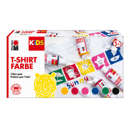 Artikelbild für Marabu KiDS Stoffmalfarben farbsortiert 6 x 80,0 ml, 6 St., Artikelnummer 223049
