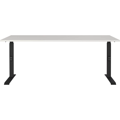 Artikelbild 5 für GERMANIA Agenda Office höhenverstellbarer Schreibtisch lichtgrau rechteckig, C-Fuß-Gestell schwarz 180,0 x 80,0 cm, Artikelnummer 385199
