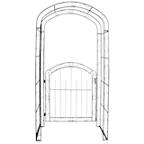 Artikelbild 1 für Garden Pleasure Rankbogen mit Tor MAYON Metall braun Bogen 115,0 x 215,0 cm, 1 St., Artikelnummer 285058