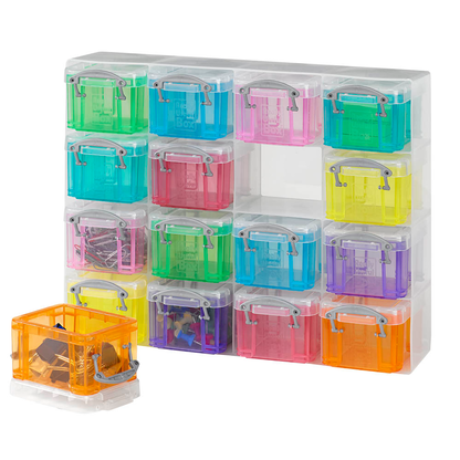 Artikelbild 3 für Really Useful Box Kleinteilemagazin 16x 0,14 l transparent, bunt 28,0 x 8,5 x 22,5 cm, 1 St., Artikelnummer 327852