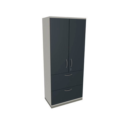 Artikelbild für fm Aktenschrank Sidney, 4260429769889 weiß, lavagrau 2 Fachböden 80,0 x 44,2 x 186,9 cm, Artikelnummer 414159