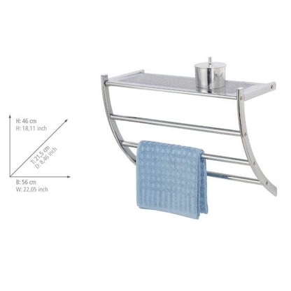 Artikelbild 3 für WENKO Wandregale Pescara silber 56,0 x 21,5 x 46,0 cm, 1 St., Artikelnummer 528957