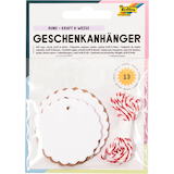 Artikelbild 1 für folia Geschenkanhänger weiß, natur Set Rund, 12 St., Artikelnummer 963239
