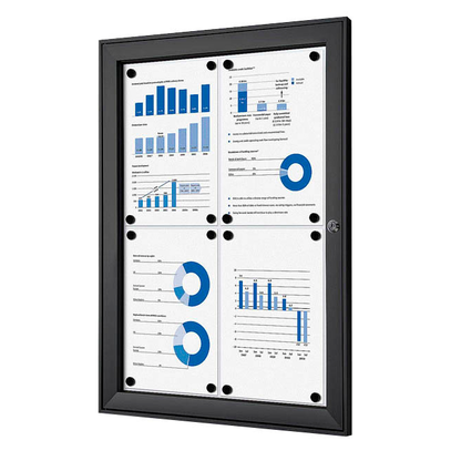 Artikelbild für Showdown® Displays Schaukasten schwarz 4x DIN A4 59,2 x 2,3 x 69,6 cm, 1 St., Artikelnummer 104009