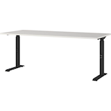 Artikelbild 1 für GERMANIA Agenda Office höhenverstellbarer Schreibtisch lichtgrau rechteckig, C-Fuß-Gestell schwarz 180,0 x 80,0 cm, Artikelnummer 385199