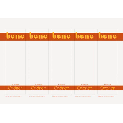 Artikelbild für bene Einsteck-Rückenschilder weiß für 8,0 cm Rückenbreite, 50 St., Artikelnummer 397117