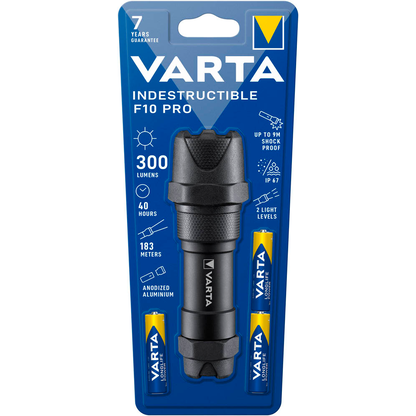 Artikelbild 2 für VARTA Indestructible F10 Pro LED Taschenlampe schwarz 13,8 cm, 300 Lumen, 6 W, 1 St., Artikelnummer 295123