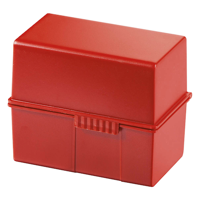 Artikelbild 3 für HAN A7 Karteikasten DIN A7 für 300 Karteikarten rot mit Deckel, Artikelnummer 244754
