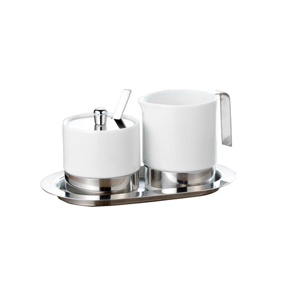 Artikelbild für Esmeyer Milch- und Zucker-Set ADAM weiß/silber, 1 Set, Artikelnummer 220426