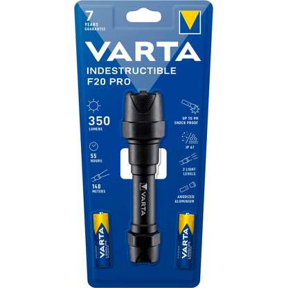 Artikelbild 2 für VARTA Indestructible F20 Pro LED Taschenlampe schwarz 16,7 cm, 350 Lumen, 6 W, 1 St., Artikelnummer 301775