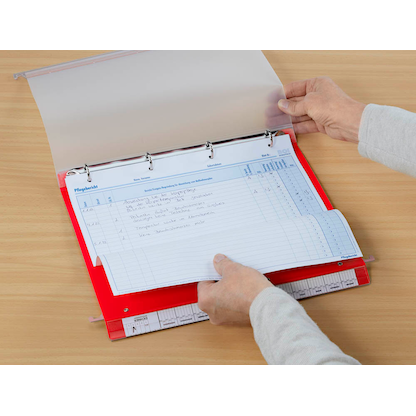 Artikelbild 6 für BOI Patienten-Dokumentations-Hängemappe 2-Ringe Click 2 Stationär rot Boden: 2,5 cm, 1 St., Artikelnummer 666822