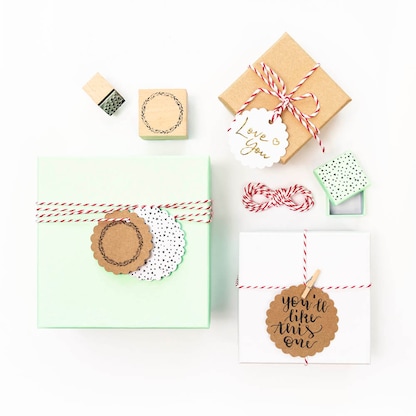 Artikelbild 2 für folia Geschenkanhänger weiß, natur Set Rund, 12 St., Artikelnummer 963239