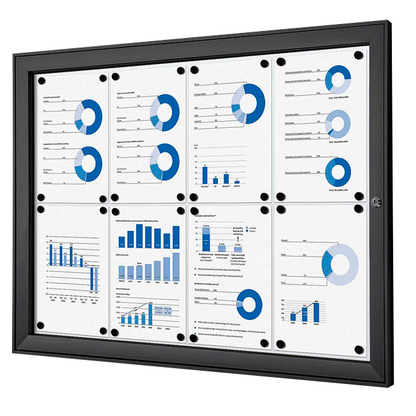 Artikelbild für Showdown® Displays Schaukasten schwarz 8x DIN A4 96,1 x 2,3 x 69,6 cm, 1 St., Artikelnummer 104028